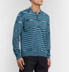 Missoni - Space-Dyed Wool-Blend Polo Shirt - Blue