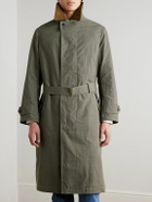 Drake's - HIM Rider's Belted Corduroy-Trimmed Cotton-Ripstop Coat - Brown
