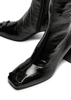 Courrèges 75 Crinkled Vinyl Knee-high Boots Black