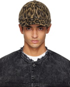 Lanvin Brown Leopard Print Cap