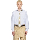 Vivienne Westwood Blue & White Two Button Krall Shirt