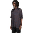 Dries Van Noten Brown & Blue Button-Down Shirt