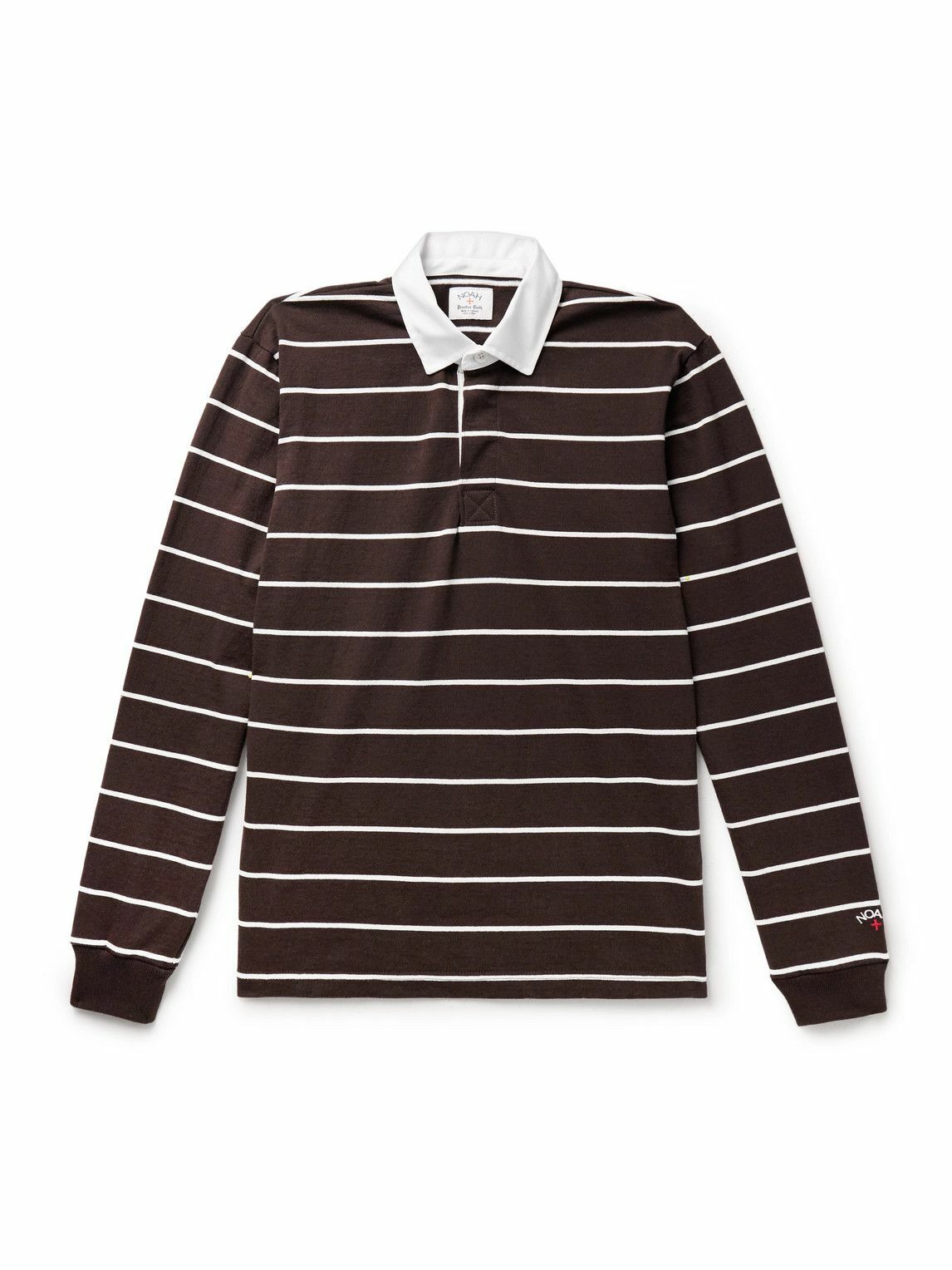 Noah - Classic Rugby Striped Cotton-Jersey Polo Shirt - Blue Noah NYC