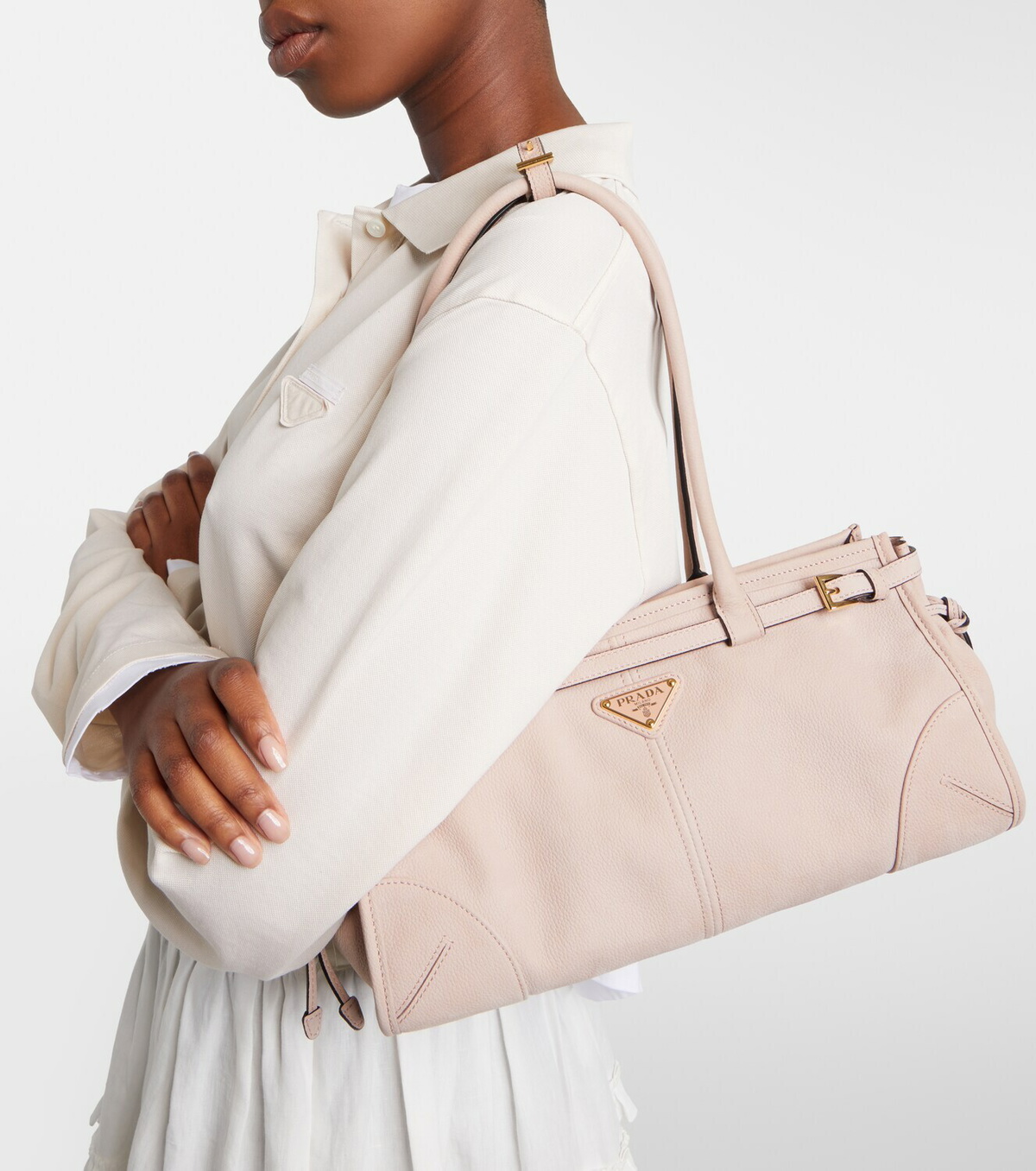 Prada Prada Bonnie Medium leather top-handle bag