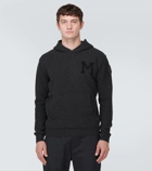 Moncler Knitted wool and cashmere hoodie