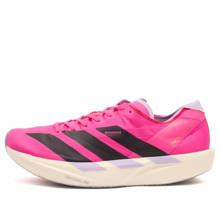 Photo: Adidas Adizero Takumi Sen 11 Sneaker in Shock Pink/Aurora Black/Powder Plum