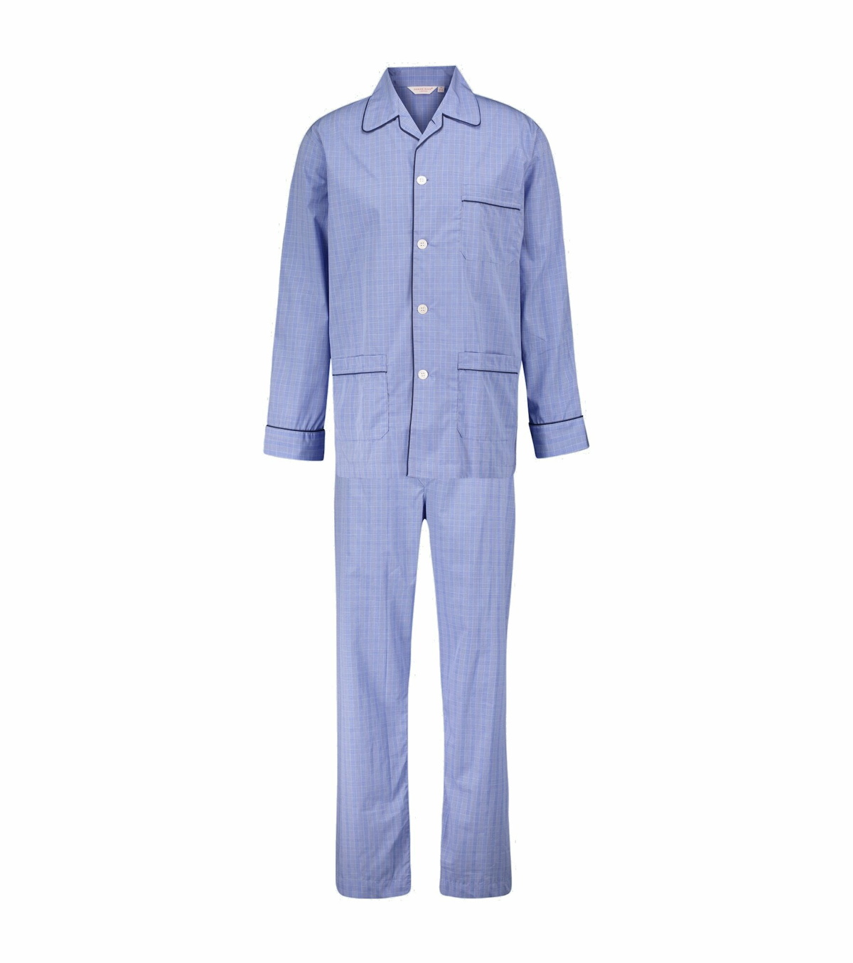 Derek Rose - Felsted 3 checked cotton pajama set Derek Rose