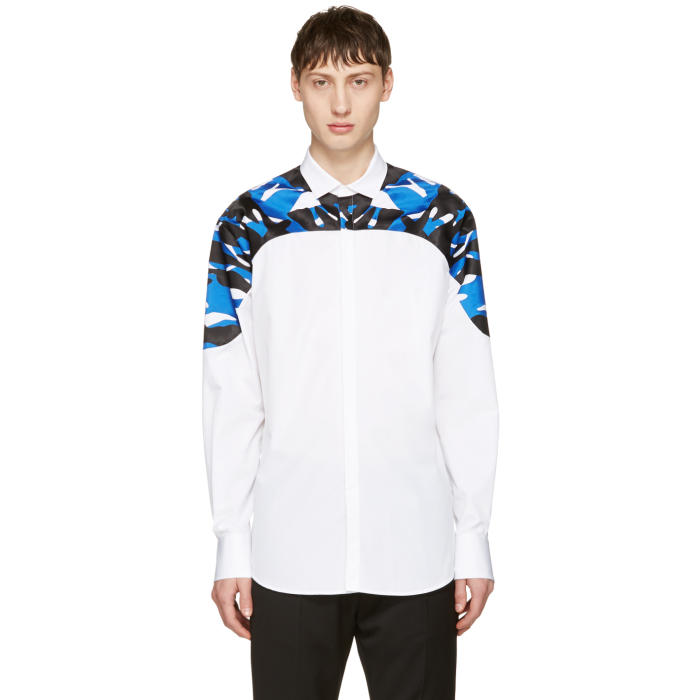 Photo: Dsquared2 White Mini Collar Evening Shirt