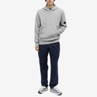 C.P. Company Men's Arm Lens Popover Hoody in Grey Melange