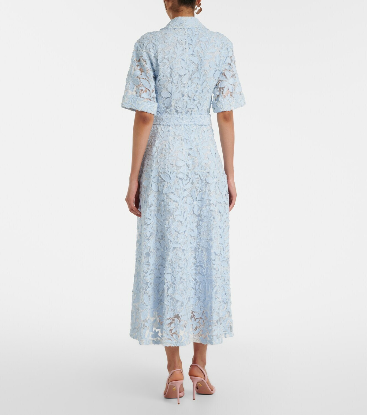 Simkhai Deanna lace guipure cotton midi dress