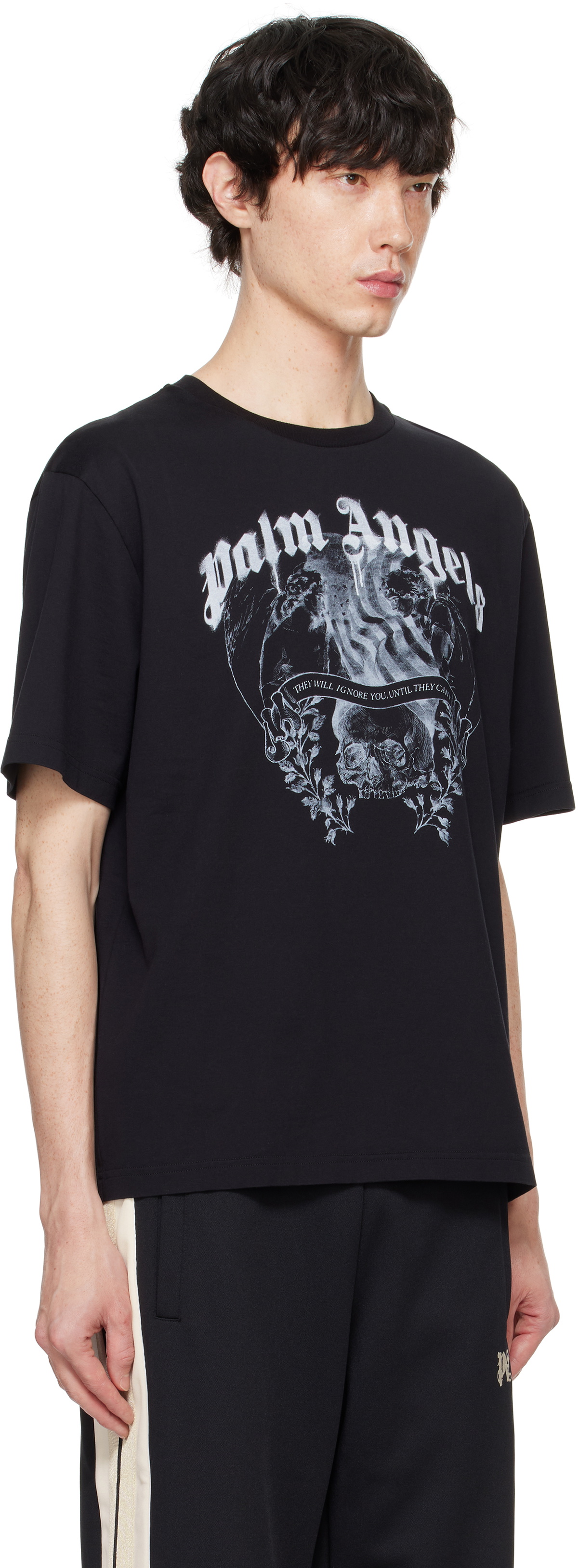 Palm Angels Black Statement Pencil T-shirt Palm Angels