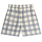 Jil Sander Men's Relaxed Fit Check Shorts in Blue Hydrangea