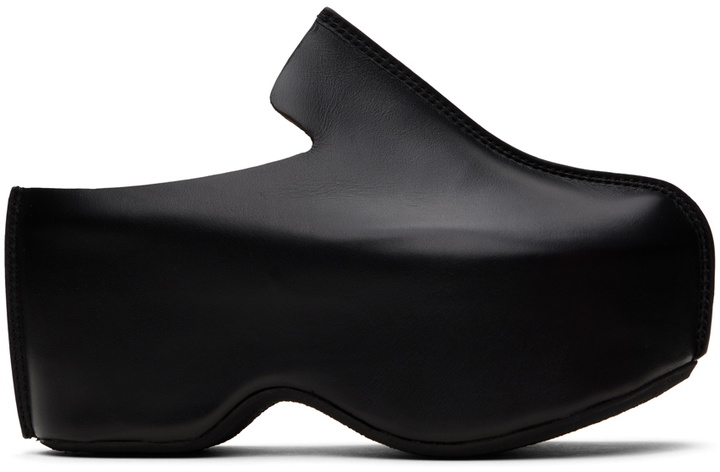 Photo: JW Anderson Black Leather Platform Clogs