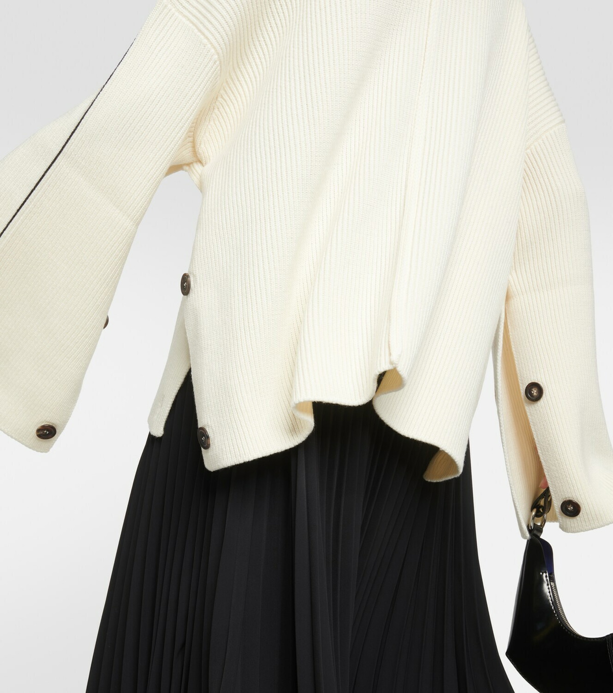 Peter Do Ribbed-knit wool poncho