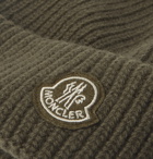Moncler Genius - Logo-Appliqued Virgin Wool Beanie - Green