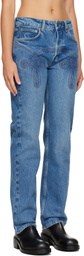 Stefan Cooke Blue Braided Jeans
