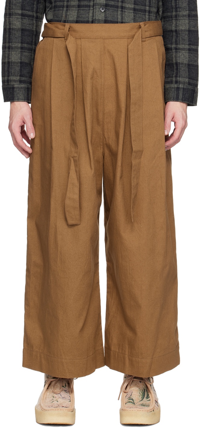 Photo: Naked & Famous Denim SSENSE Exclusive Brown Trousers