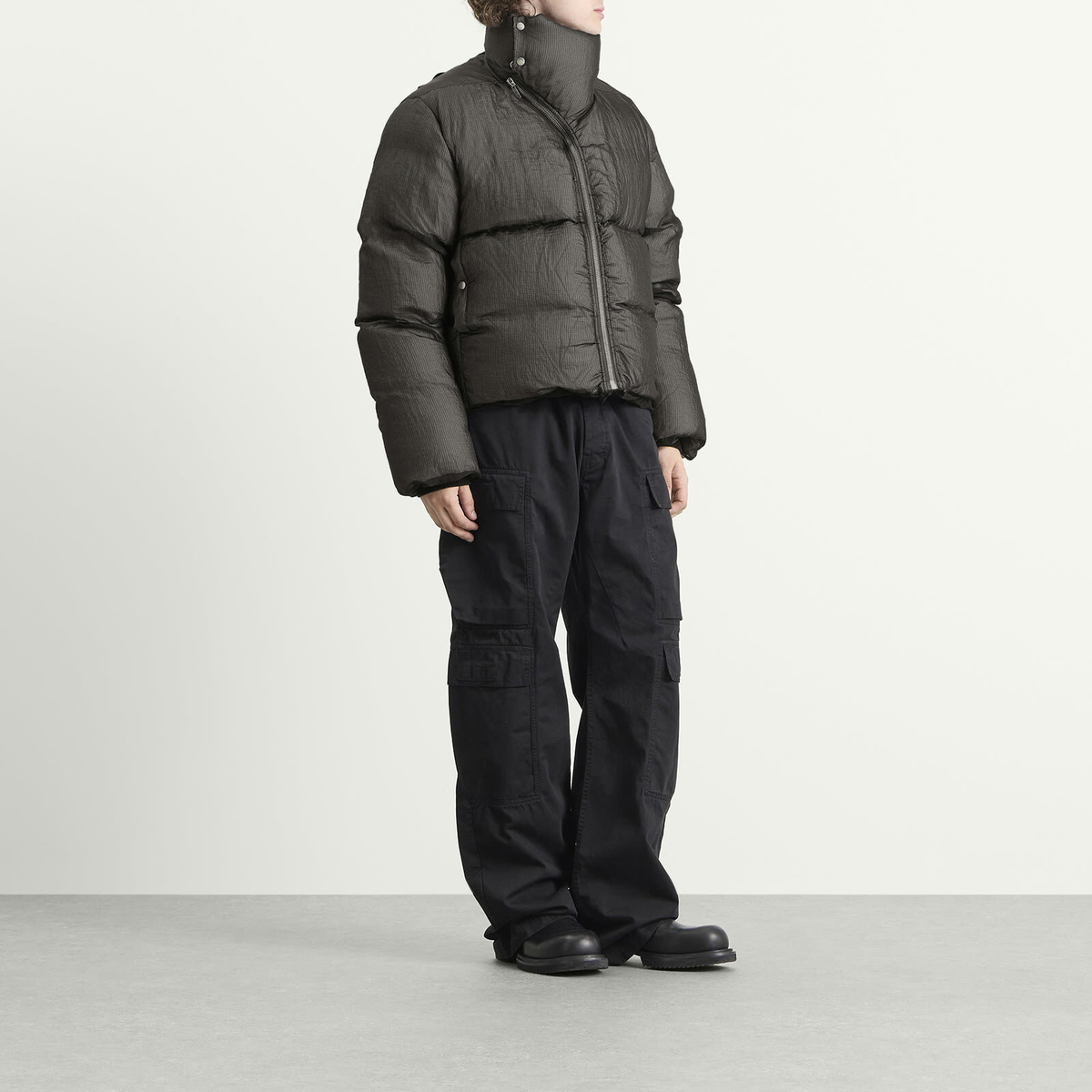Rick Owens Men's Ripstop Turtle Jacket in Black