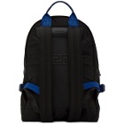 Versace Black and Blue Nylon Backpack