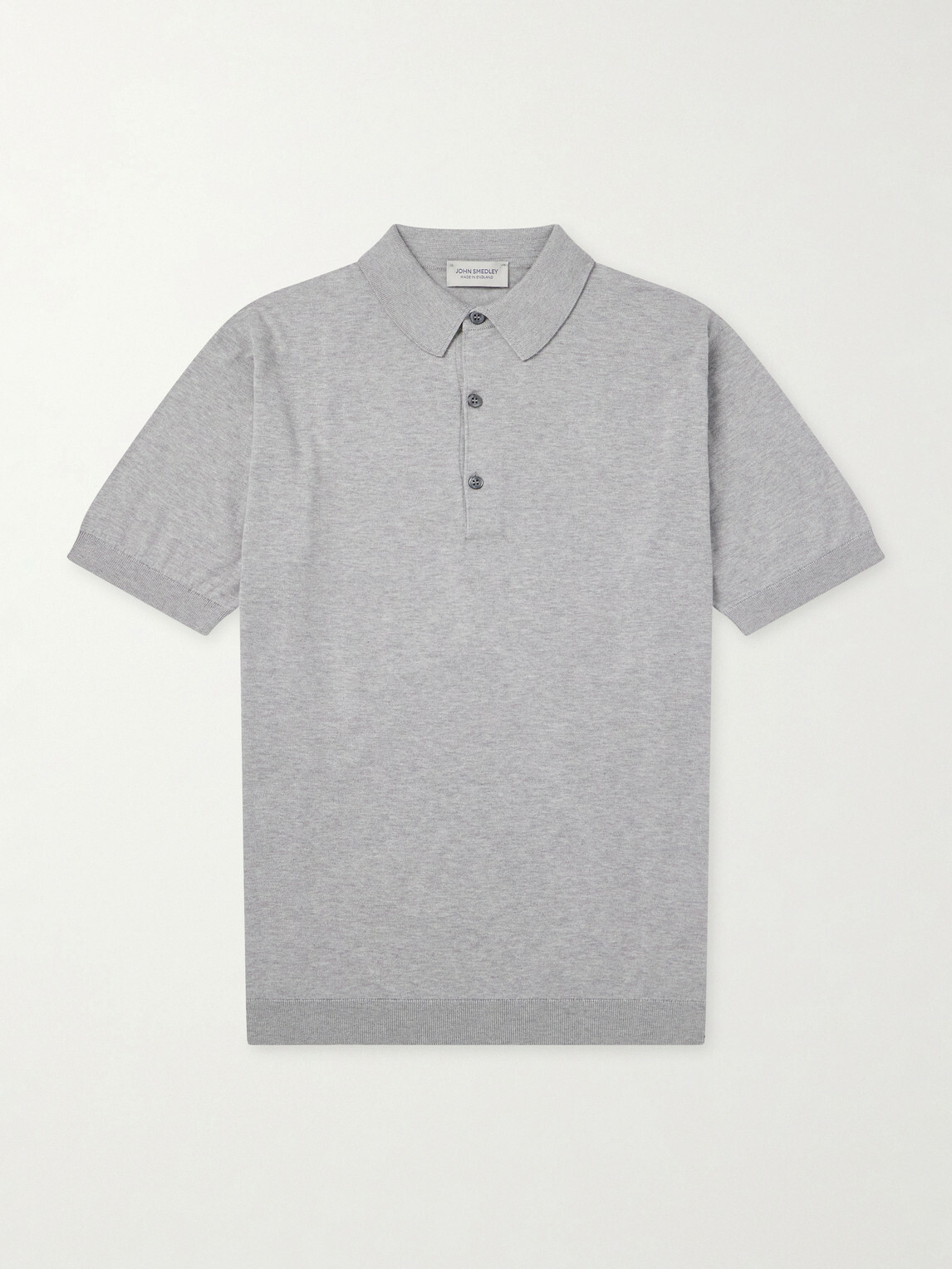 John Smedley - Adrian Slim-Fit Sea Island Cotton Polo Shirt - Gray