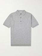 John Smedley - Adrian Slim-Fit Sea Island Cotton Polo Shirt - Gray
