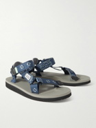 Suicoke - Bandana-Print Jacquard Sandals - Blue