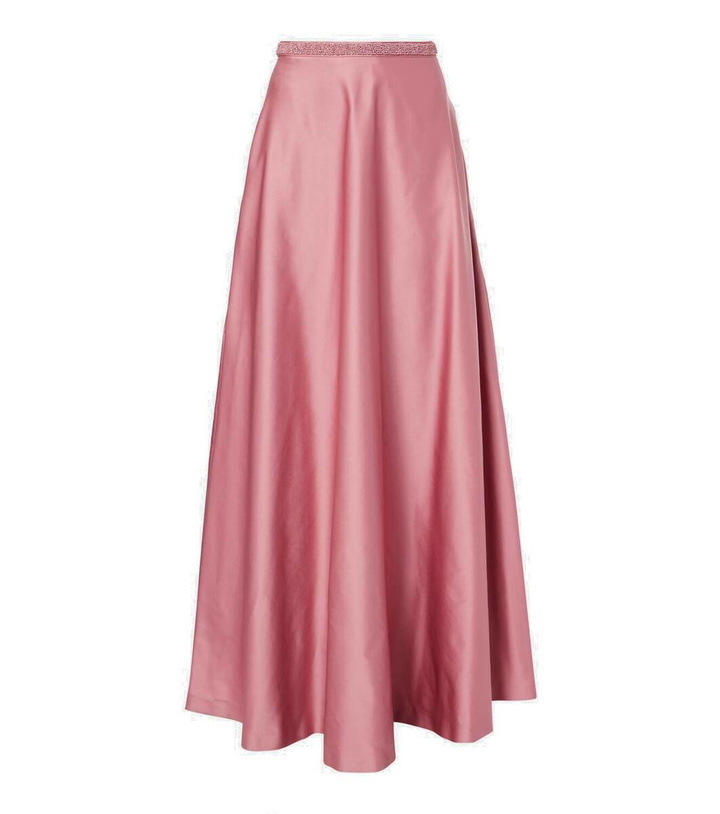 Photo: Max Mara Elegante Brasile embellished satin maxi skirt