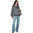 Stone Island Gray Q100035 Uneven Smerigliato & Canvas Anorak