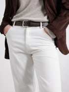 Anderson's - 3cm Stud-Embellished Leather Belt - Brown