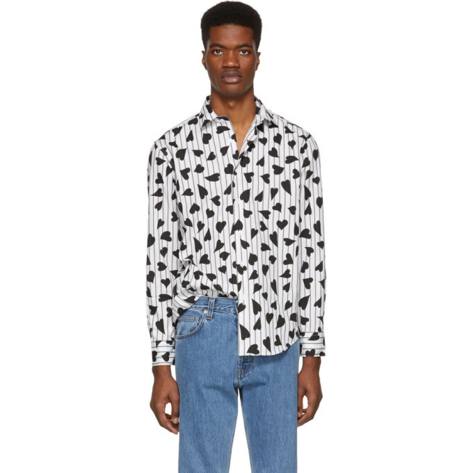 Photo: JW Anderson Black and White Heart Stripe Shirt