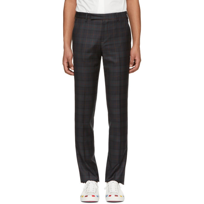 Photo: Paul Smith SSENSE Exclusive Green Wool Slim Trousers 