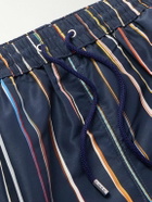 Paul Smith - Straight-Leg Mid-Length Striped Recycled Swim Shorts - Blue