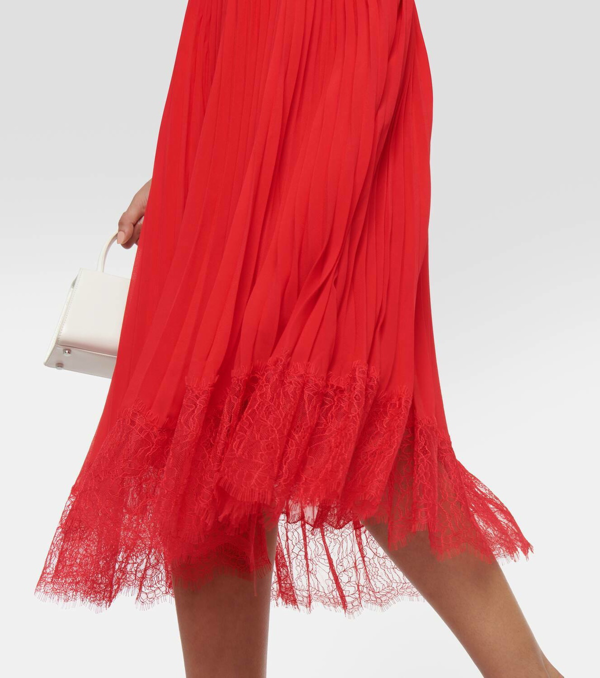 Off Shoulder Chiffon Midi Dress