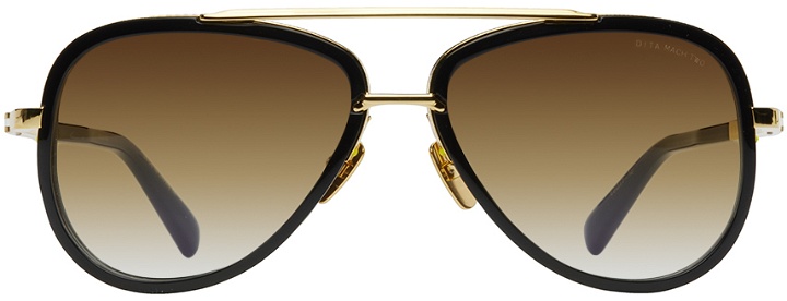 Photo: Dita Black & Gold Mach Two Sunglasses