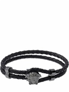 VERSACE - Medusa Logo Double Wire Leather Bracelet