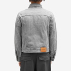 Versace Men's Stone Wash Denim Jacket in Mid Grey