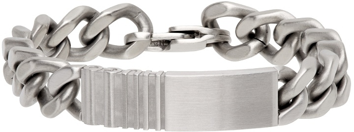 Photo: Hugo Silver Chain Cuff Logo Bracelet