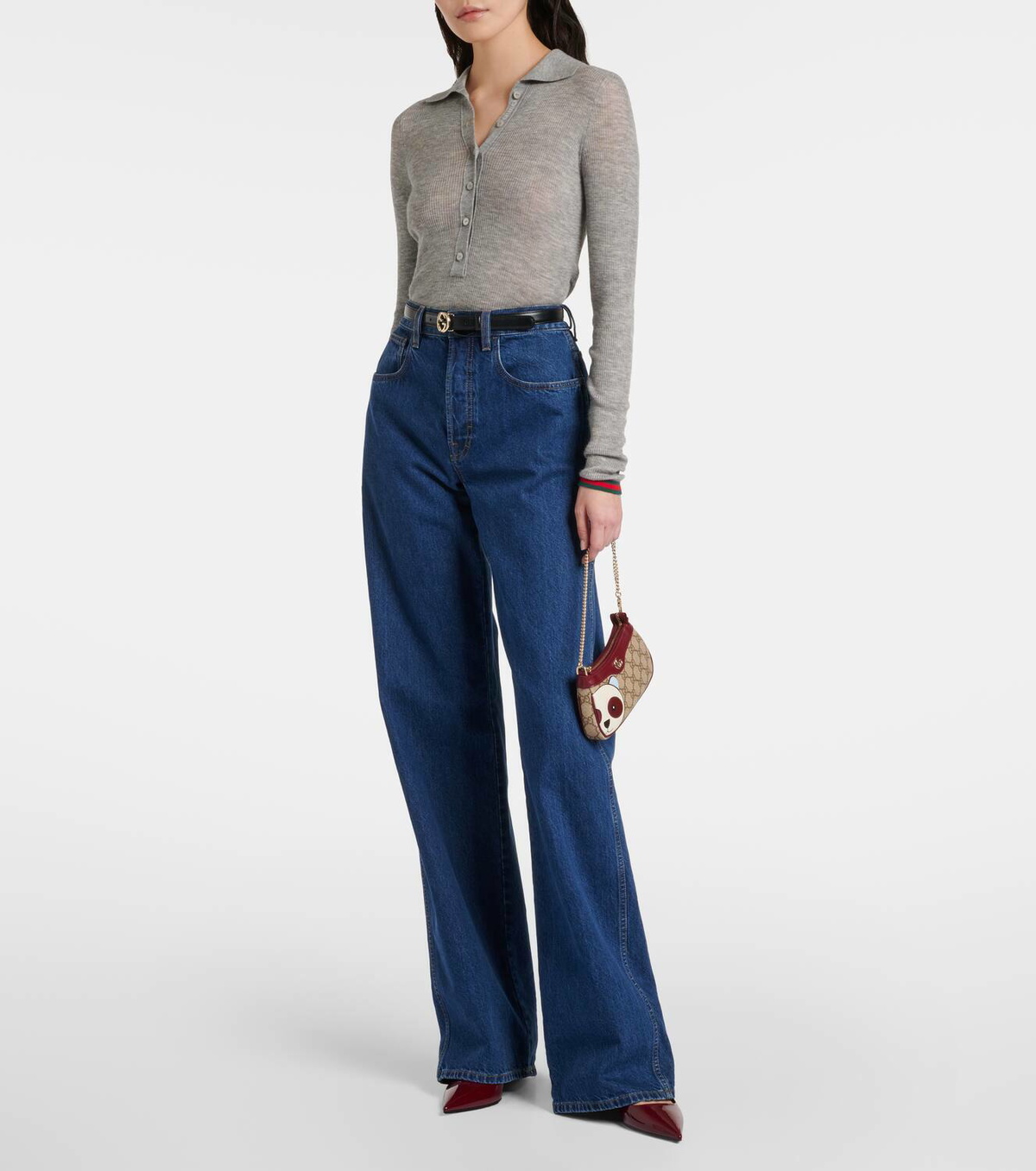 Gucci GG Mini panda-appliqué shoulder bag Gucci