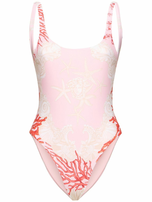 Photo: VERSACE Printed Coral Lycra One Piece Swimsuit