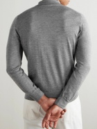 Incotex - Slim-Fit Cashmere and Silk-Blend Polo Shirt - Gray