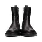 Ann Demeulemeester Black Leather Zip-Up Boots