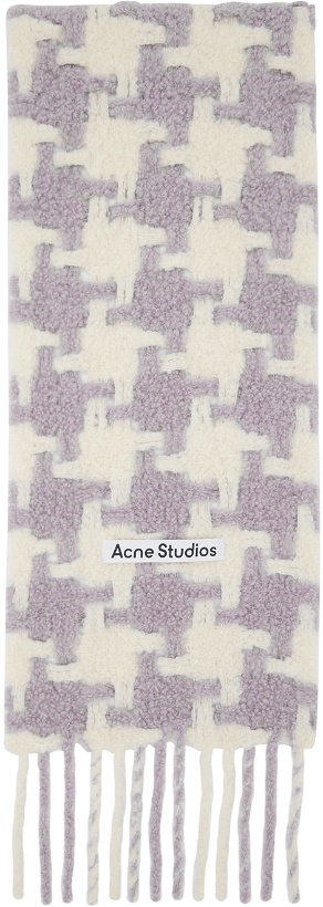 Photo: Acne Studios Purple & White Houndstooth Scarf