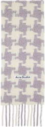 Acne Studios Purple & White Houndstooth Scarf