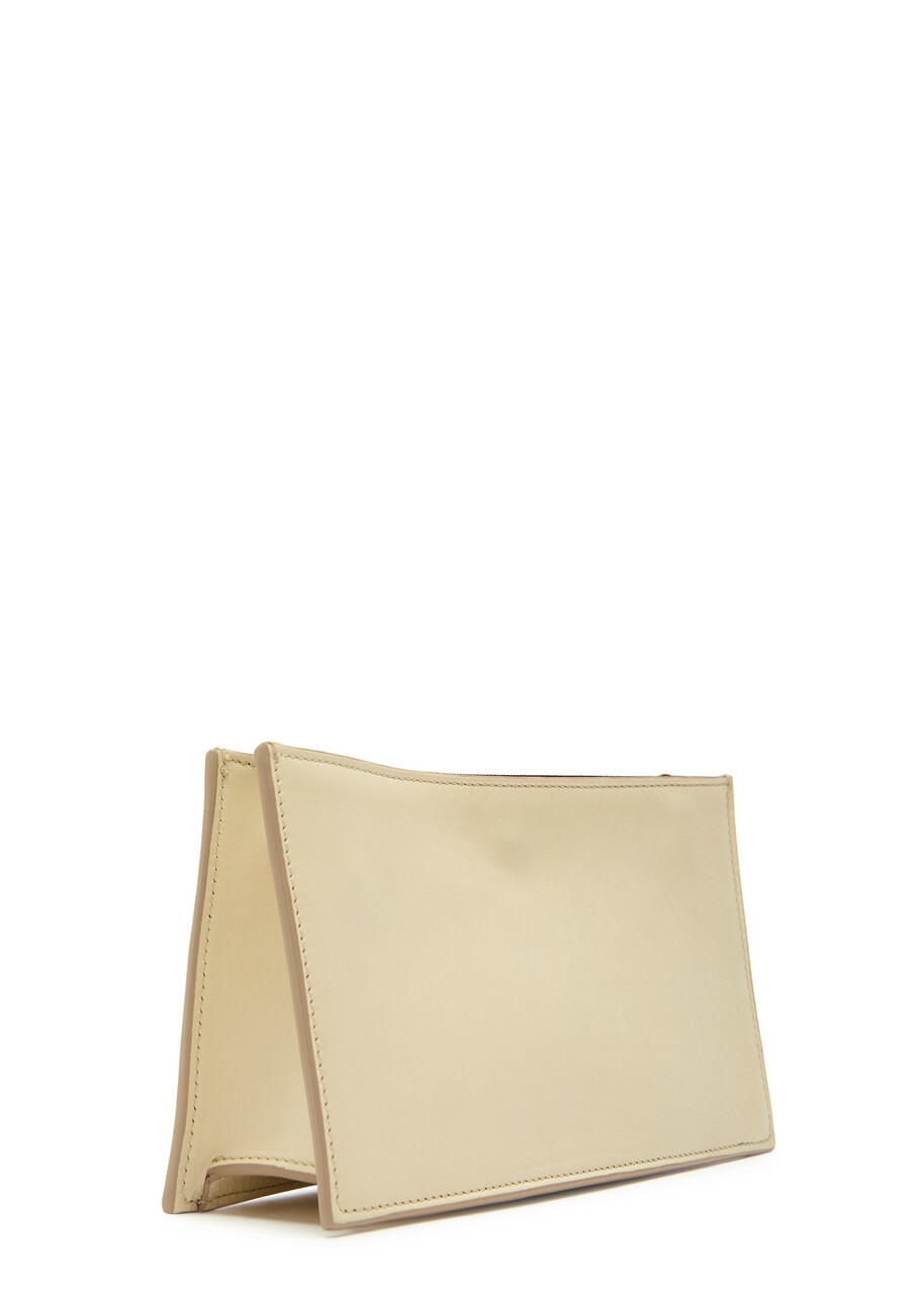 Metier Ease Leather Clutch - Cream - One Size