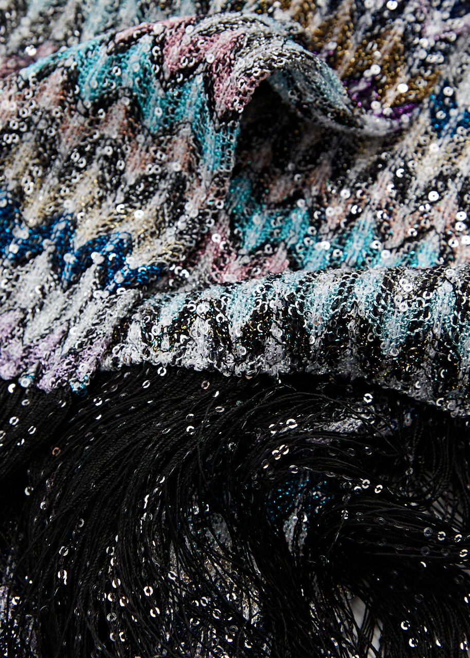 Missoni Sequin-embellished Metallic-knit Scarf - Blue - One