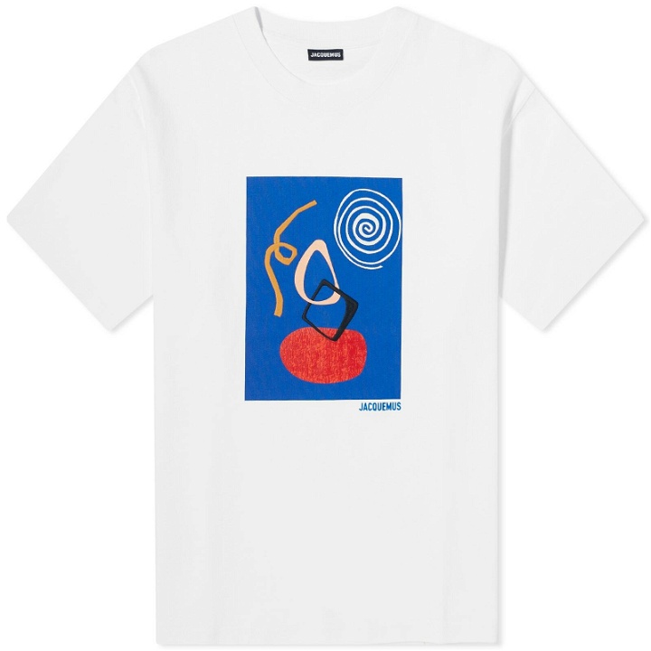 Photo: Jacquemus Men's Cuadro Arty Picture T-Shirt in White