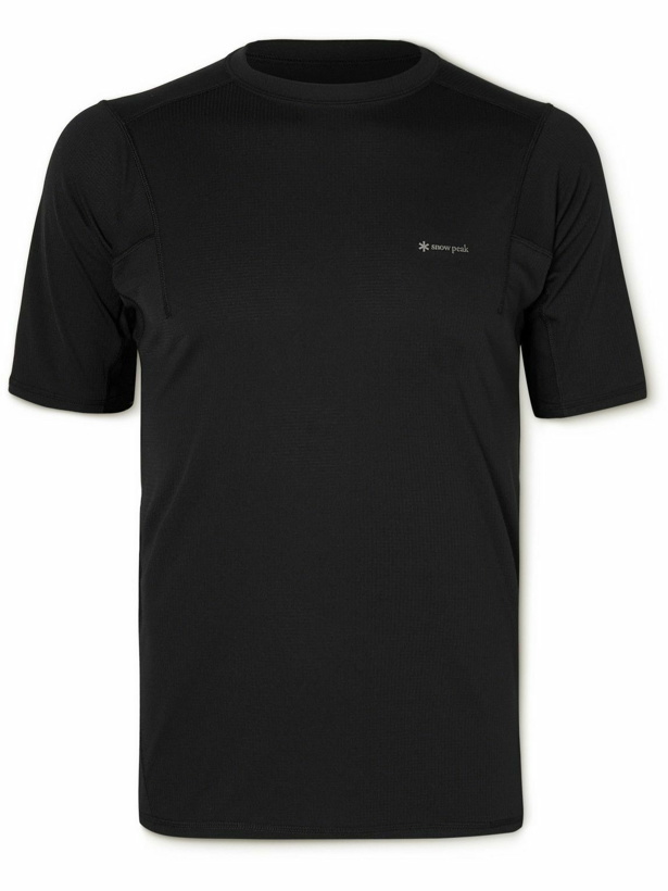 Photo: Snow Peak - Power Logo-Print Mesh T-Shirt - Black