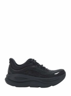 Hoka bondi 9 Black Low Top Sneakers With Maxi Logo Lettering On The Side In Tech Fabric Unisex