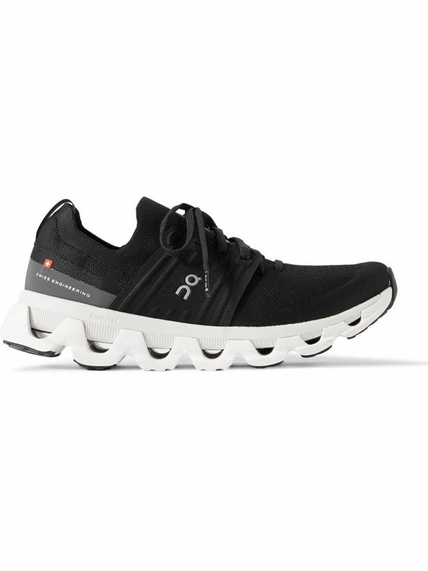 Photo: ON - Cloudswift 3 Rubber-Trimmed Stretch-Knit Running Sneakers - Black