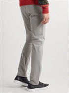 Dunhill - Slim-Fit Cotton-Blend Twill Trousers - Neutrals